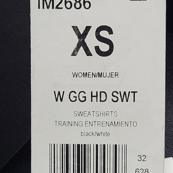 Adidas Aeroready Training Hoodie Women XS Black NEW IM2686 Sweatshirt - Picture 6 of 8